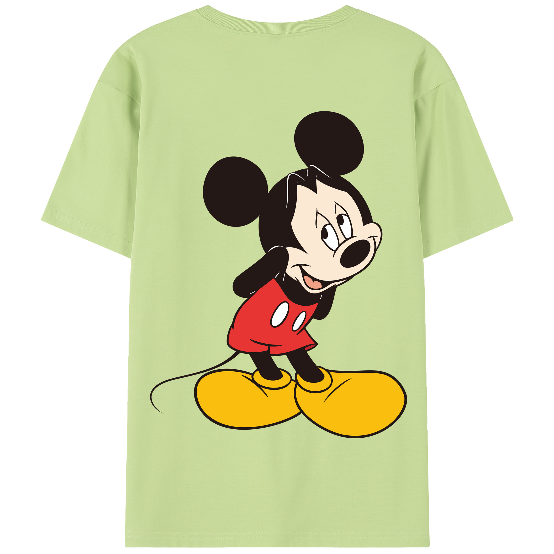 （画像用） ミッキーマウス Mickey Mouse 綿100％半袖Tシャツ（背面プリント）